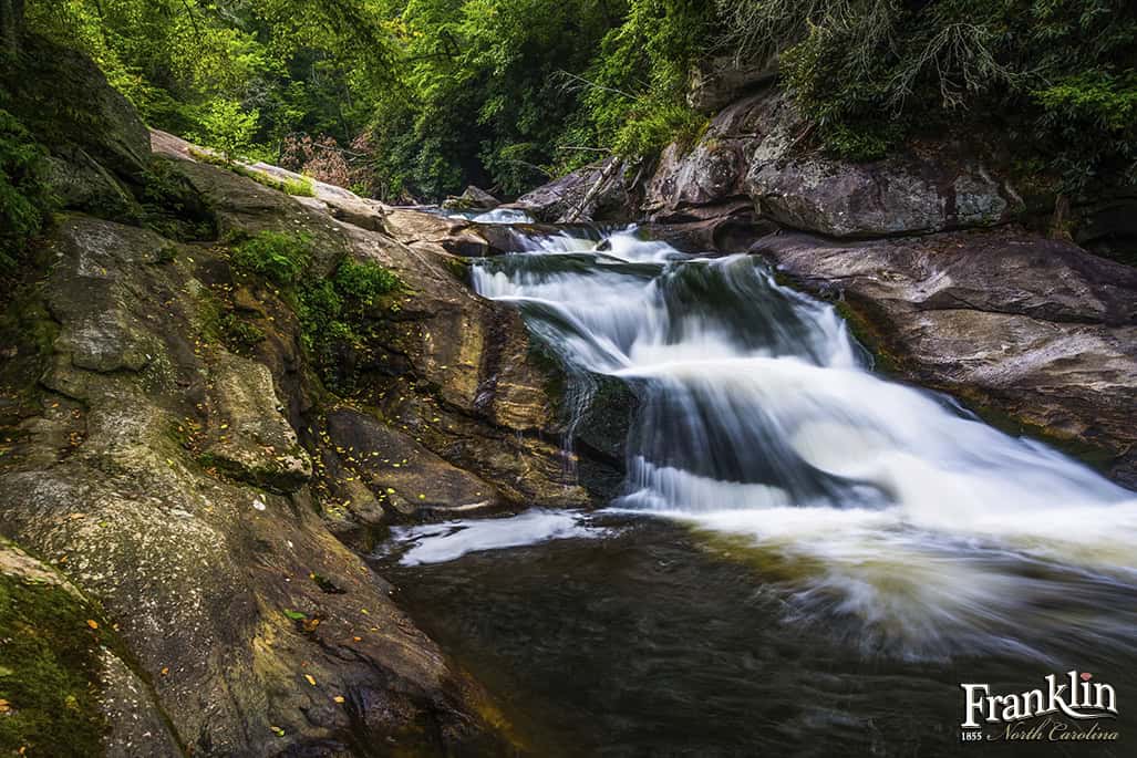 Waterfall on the Cullasaja River in Nantahala National Forest, N